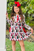 Leopard Christmas Trees Dress