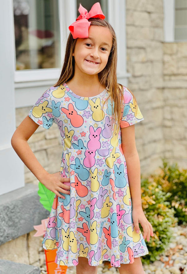 All My Peeps Easter Twirl Dress