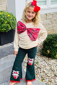 Wrap It With A Bow Red Nose Reindeer Pompom Pants Set