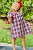 Plaid Santa Smocked Dress