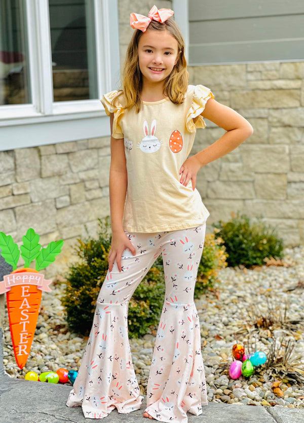 Classic Easter Bunny Bell Pants Set