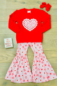 I Heart You Top & Bell Pants Set