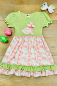 Easter In Bloom Bunny Ruffle Dress