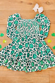 Shamrock Ruched Top Twirl Dress