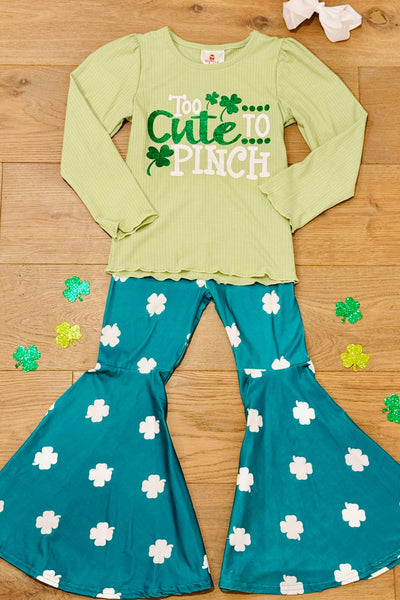 Too Cute To Pinch Flare Pants Set