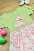 Easter In Bloom Bunny Ruffle Dress