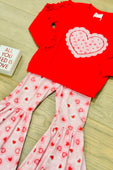 I Heart You Top & Bell Pants Set