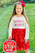 Santa's Bestie Shimmer Tutu Dress