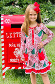 Christmas Tree Cakes Pockets & Ruffles Dress