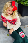 Wrap It With A Bow Red Nose Reindeer Pompom Pants Set