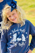 Mom & Me Navy Silent Night Holy Night Long Sleeve Top