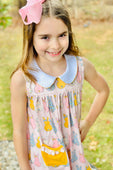 Golden Easter Peeps Tank Dress with Collar