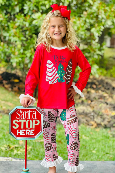 Holiday Snacks Ruffle Pants Set