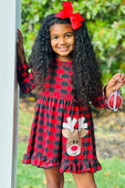 Red Nose Reindeer Buffalo Plaid Dress