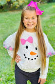 Snow Girl Pompom Top with Flare Pants Set