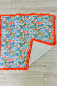 Coral Floral Minky Blanket