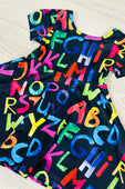 Black Board Alphabet Twirl Dress