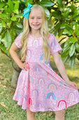 Pink Rainbow Twirl Dress