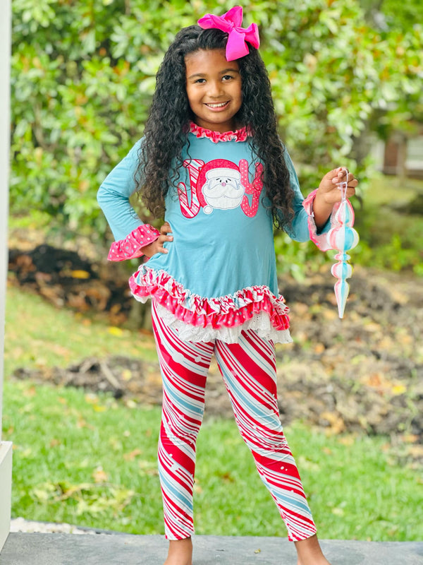 Joy Candy Striped Leggings Set