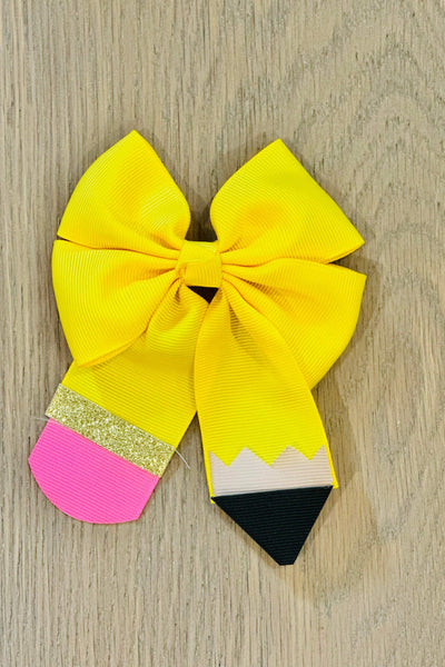 Pencil Back to School Hair Bow