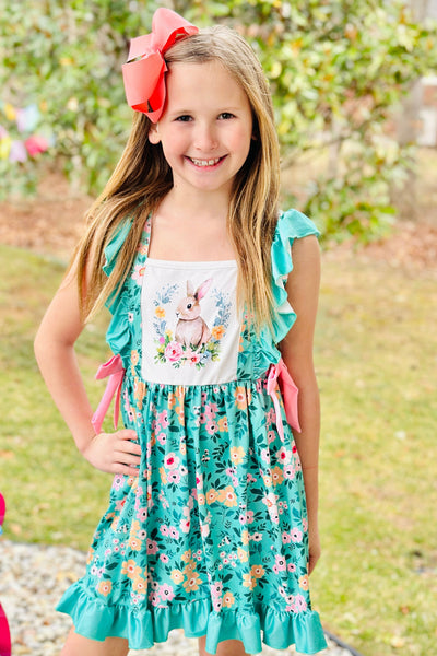Little Girl's Woodland Fox Print Cotton Ruffle Collar Shift Dress –  cuteheads
