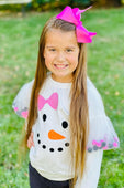 Snow Girl Pompom Top with Flare Pants Set