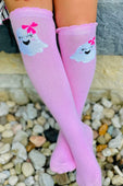 Pink Shy Ghost Socks