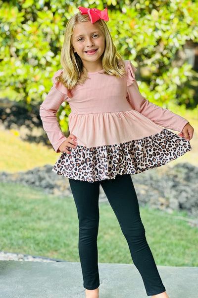 Blush & Leopard Leggings Set