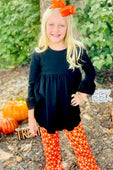 Spooky Polka Dot Ruffle Pants Set